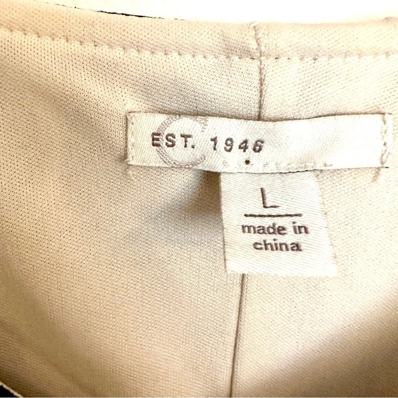 Est. 1946 Zebra Print Black Cream Midi Dress Size Large - Picture 7 of 12